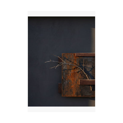 Ma Rust Patina Wall Art Print - Dark Japandi Dark Texture