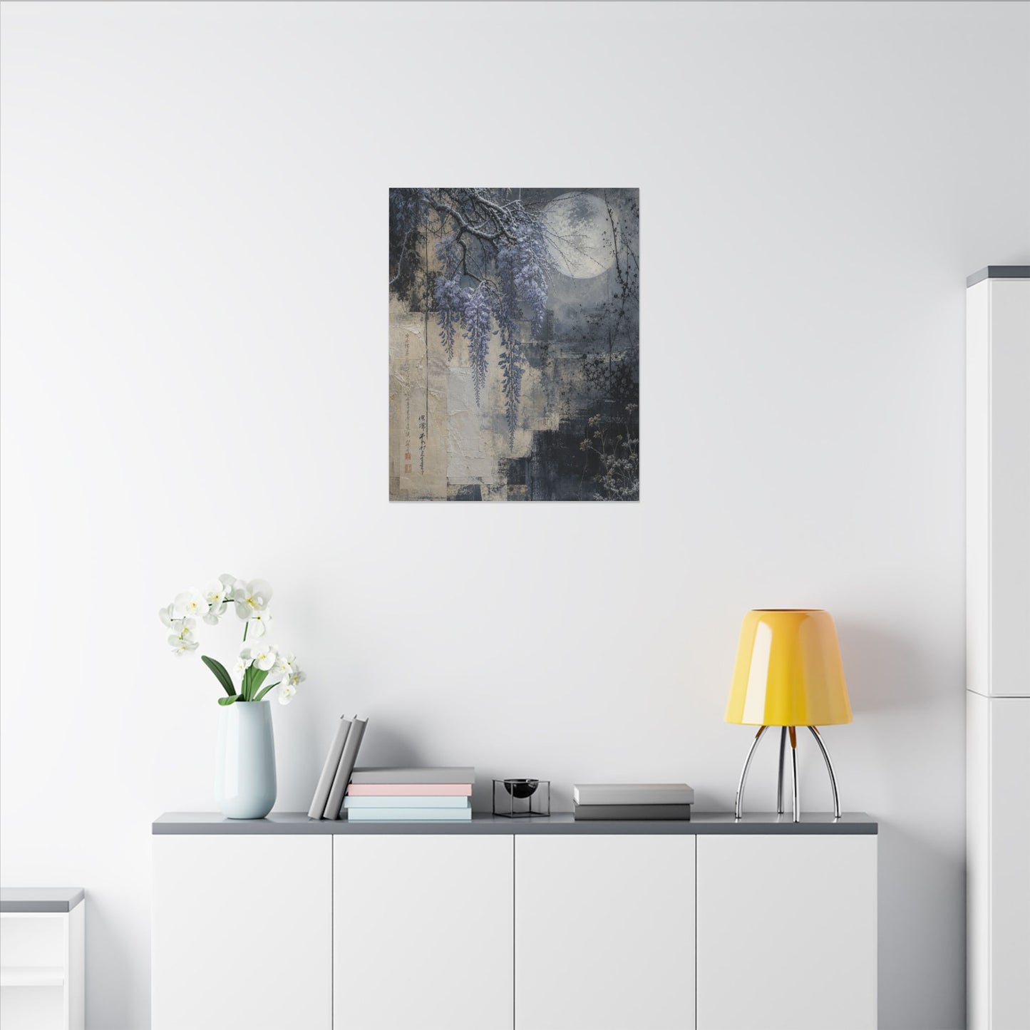 Winter Wisteria Texture Canvas Art | Elegant Decor