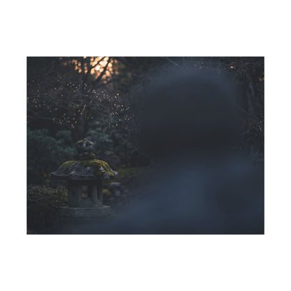 Spring Stone Lantern Moody Minimal Canvas Art | Bold Decor