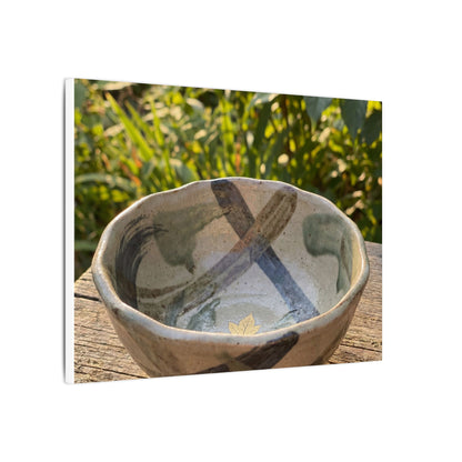 Earthy Ceramic Bowl Canvas Art - Japanese Pattern Japandi