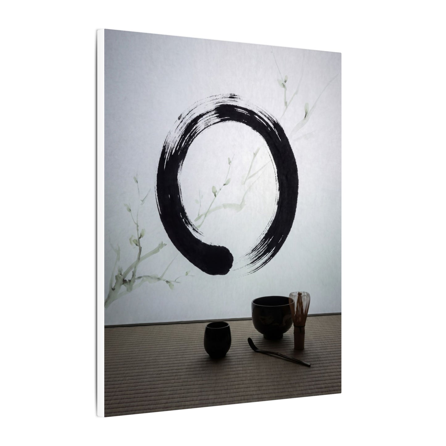 Tea Ceremony Enso Canvas Art | Peaceful Zen Art