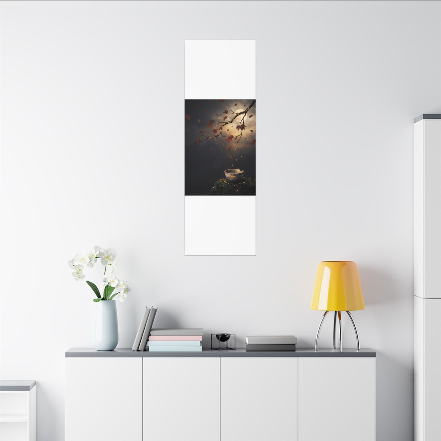 Moonlit Garden Gold Repair Canvas Art | Beautiful Kintsugi Art