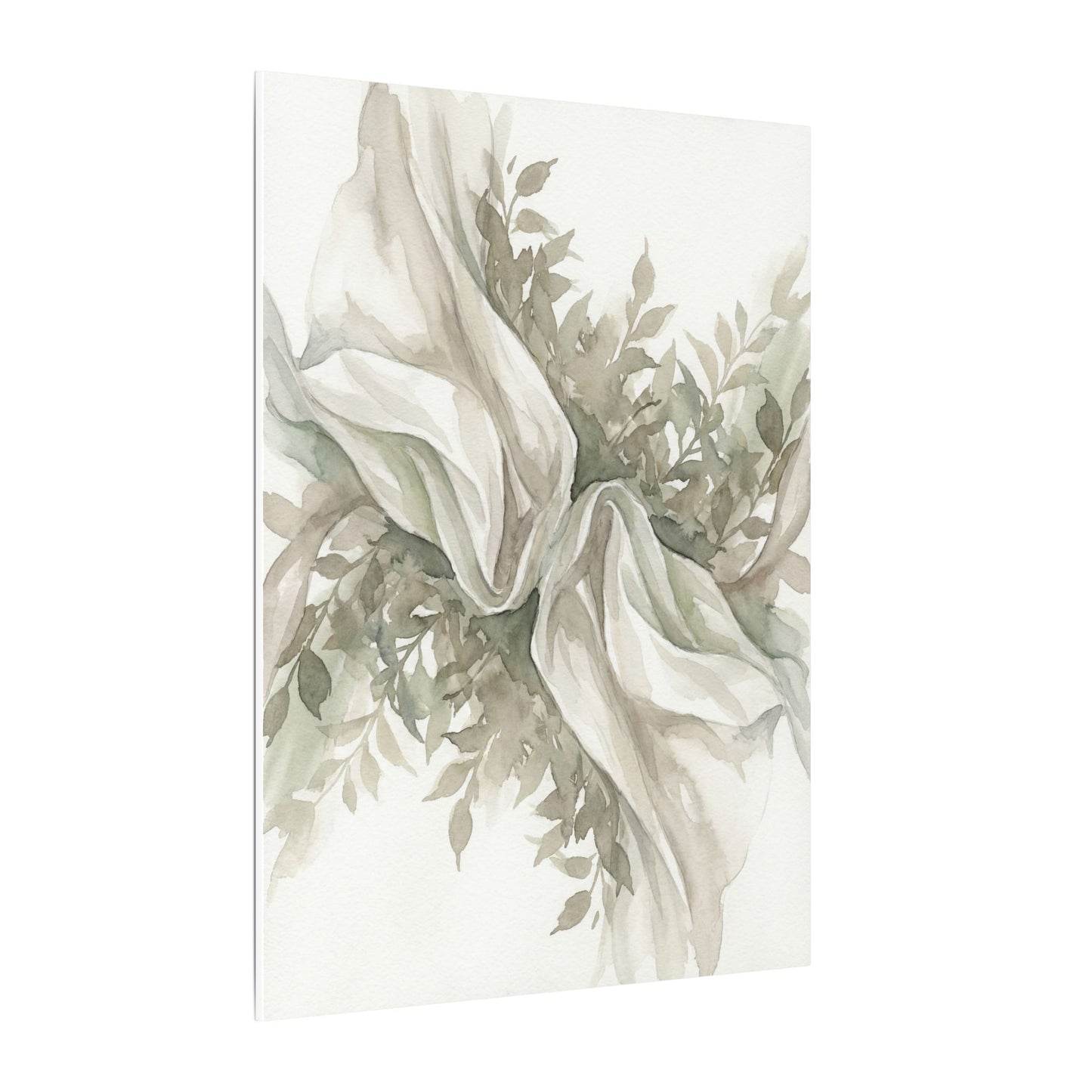 Summer Silk Drape Watercolor Canvas Art | Cozy Decor