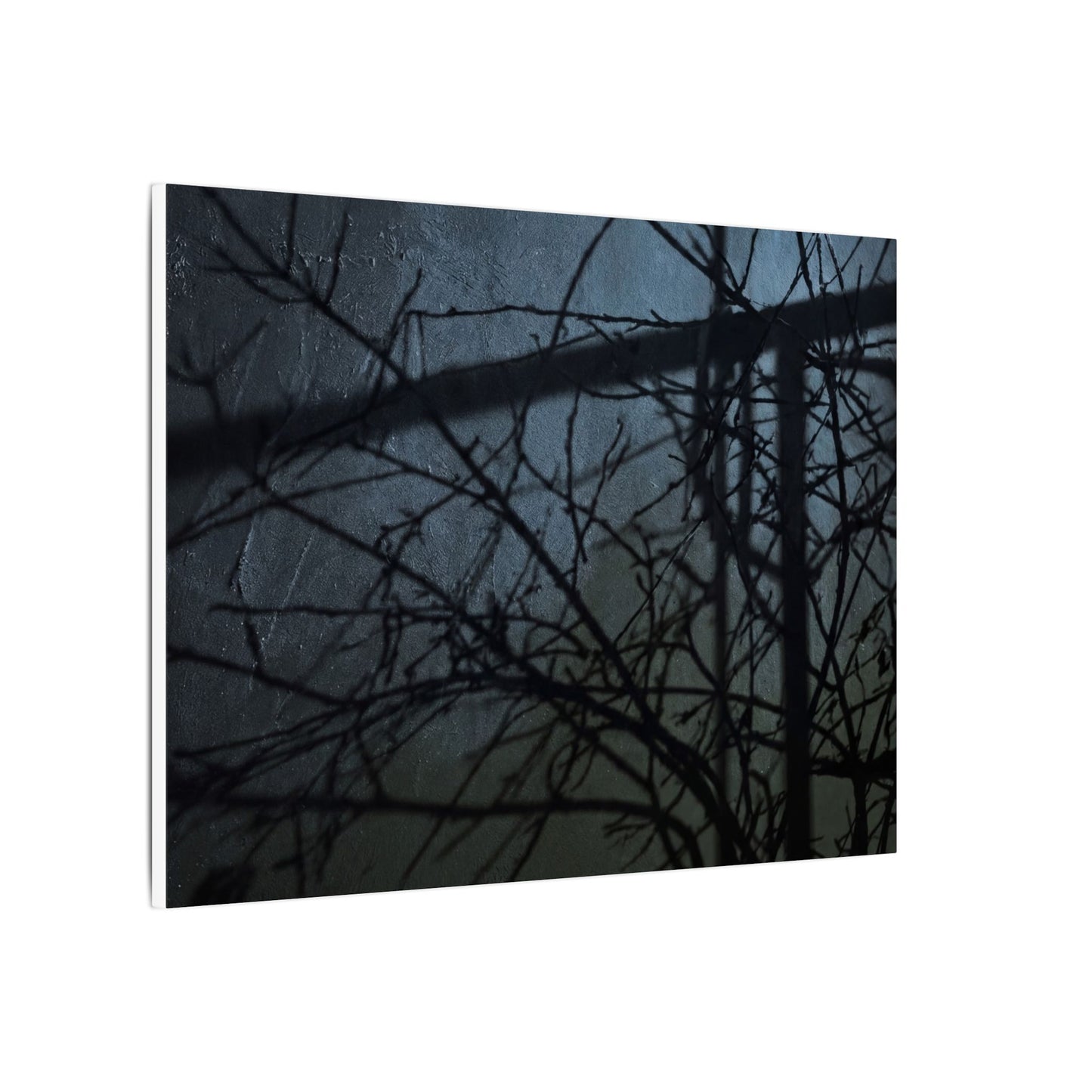 Moonlight Shadow Play Canvas Art - Dark Japandi Shibui