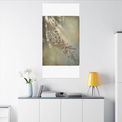 Winter Dried Flowers Forest Whimsy Canvas Art | Earthy Decor