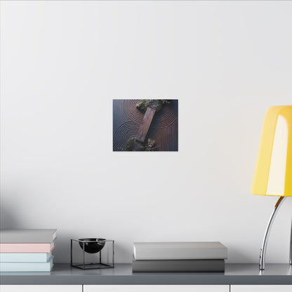 Spring Rock Garden Moody Minimal Canvas Art | Atmospheric Decor