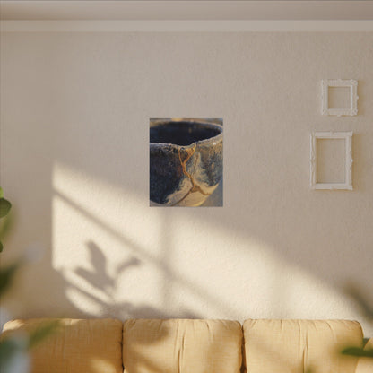 Winter Ceramic Bowl Gold Vein Canvas Art | Healing Decor
