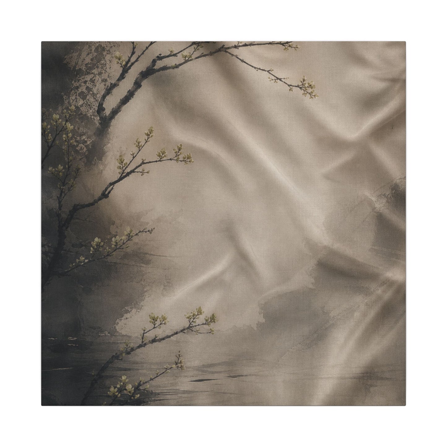 Silk Drape Canvas Art | Spring Japandi Japanese Pattern Art