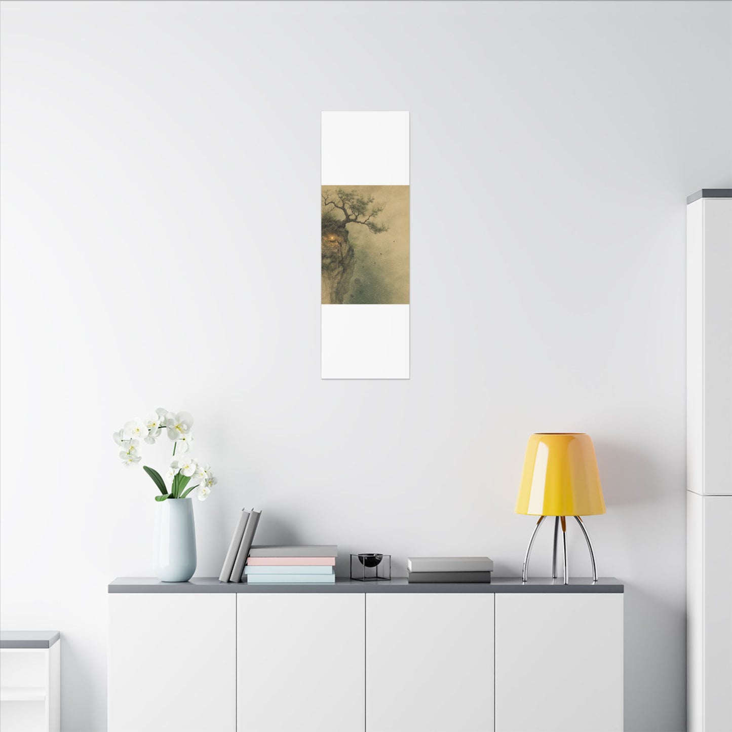 Spring Pine Tree Minimal Line Canvas Art | Earthy Decor