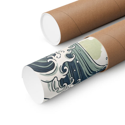 Ma Ocean Wave Wall Art Print - Zen Ukiyo E Inspired
