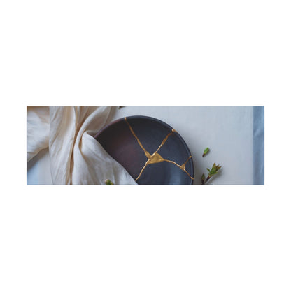 Ma Silk Drape Canvas Art - Kintsugi Gold Repair