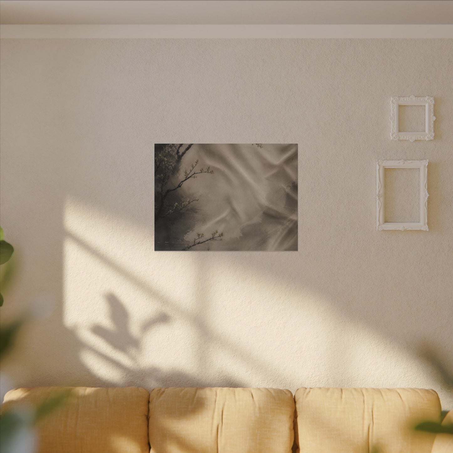 Silk Drape Canvas Art | Spring Japandi Japanese Pattern Art