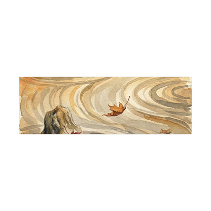 Autumn Rock Garden Watercolor Canvas Art | Neutral Decor