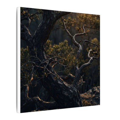Moody Pine Tree Canvas Art - Moody Minimal Dark Japandi