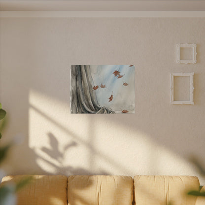 Ma Silk Drape Canvas Art - Japandi Watercolor