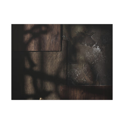 Dark Japandi Shadow Play in Candlelight | Dark Texture Canvas Art