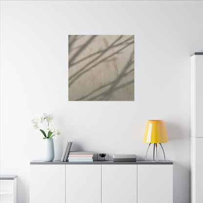 Shadow Play Japanese Pattern Canvas Art | Warm Japandi Art