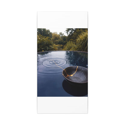 Kintsugi Water Ripple in Overcast | Broken Beauty Canvas Art