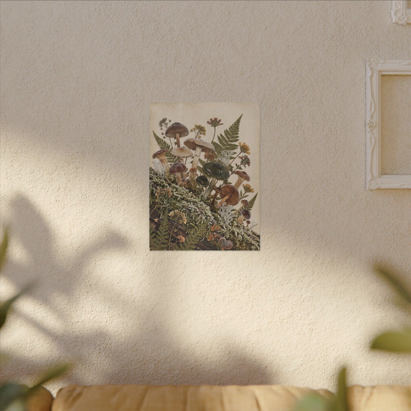 Winter Wild Mushrooms Herbarium Canvas Art | Enchanting Decor