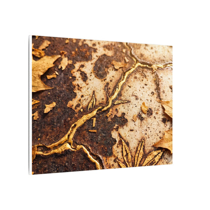 Kintsugi Rust Patina in Golden Hour | Gold Vein Canvas Art