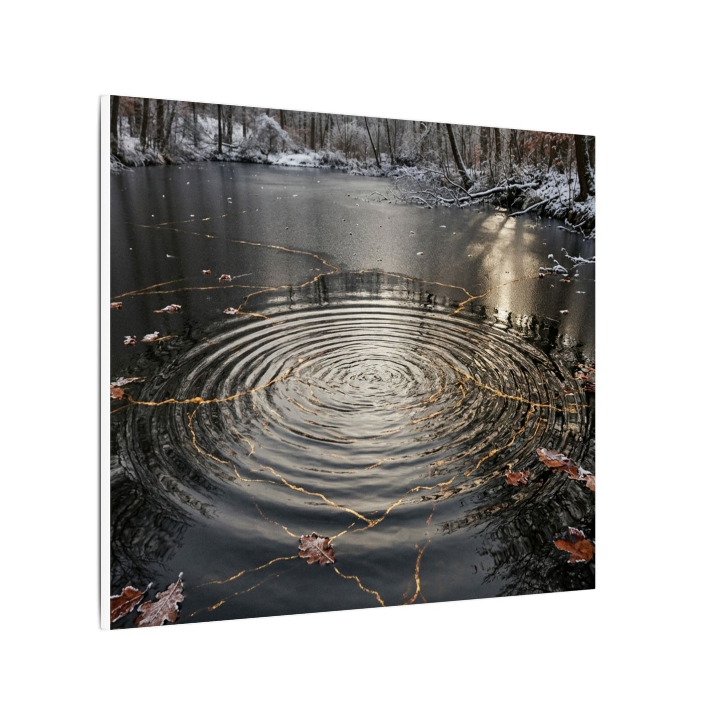 Water Ripple Broken Beauty Canvas Art | Artful Kintsugi Art