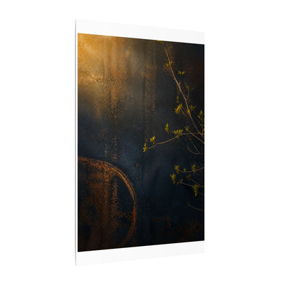 Spring Rust Patina Dark Texture Canvas Art | Moody Decor