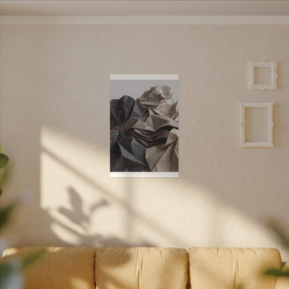 Neutral Paper Fold Canvas Art - Texture Japandi