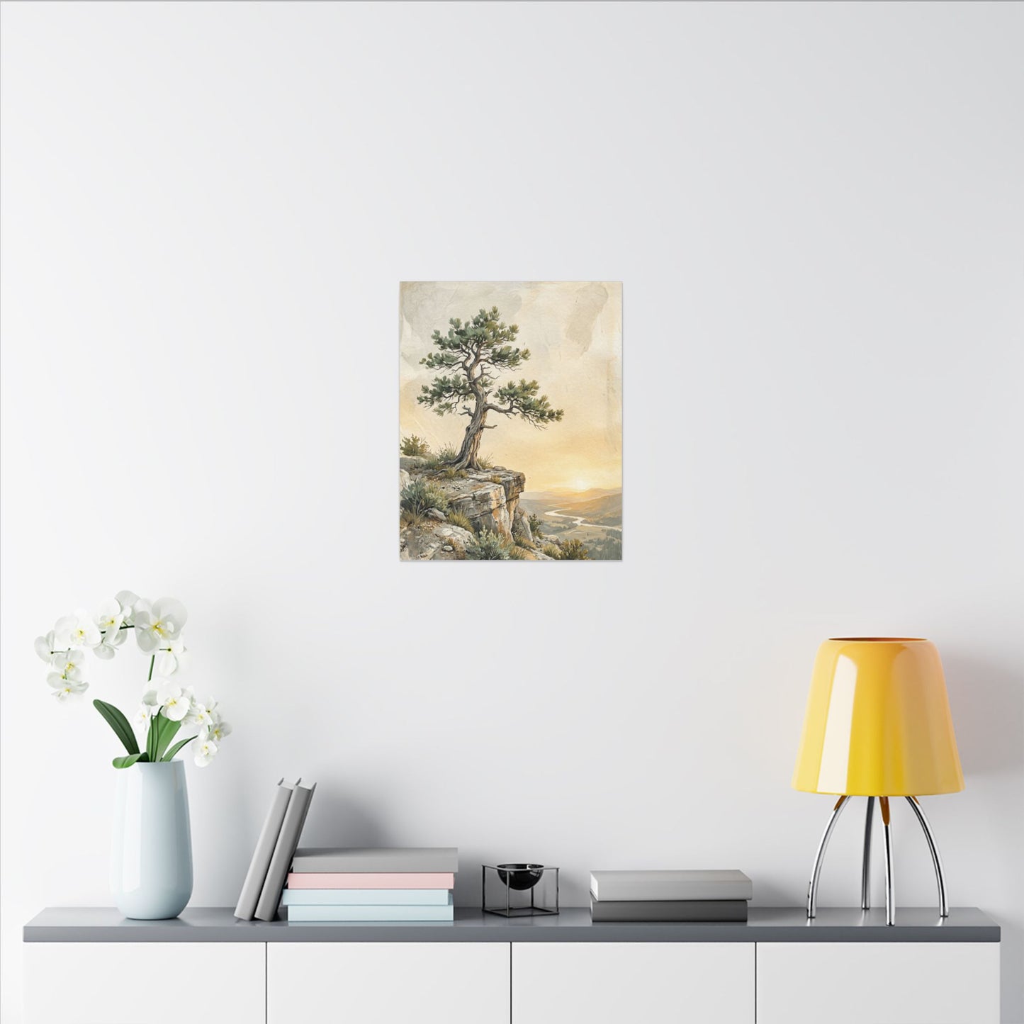 Pine Tree Canvas Art | Summer Japandi Texture Art