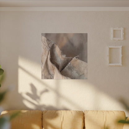 Japandi Paper Fold in Candlelight | Watercolor Canvas Art