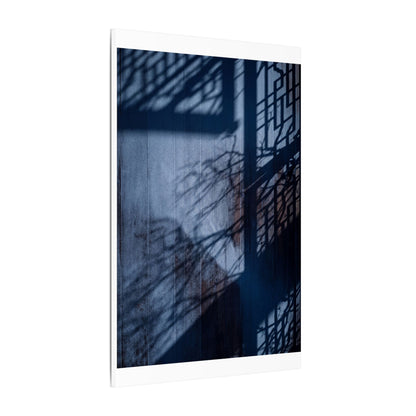Shadow Play Moody Minimal Canvas Art | Moody Dark Japandi Art
