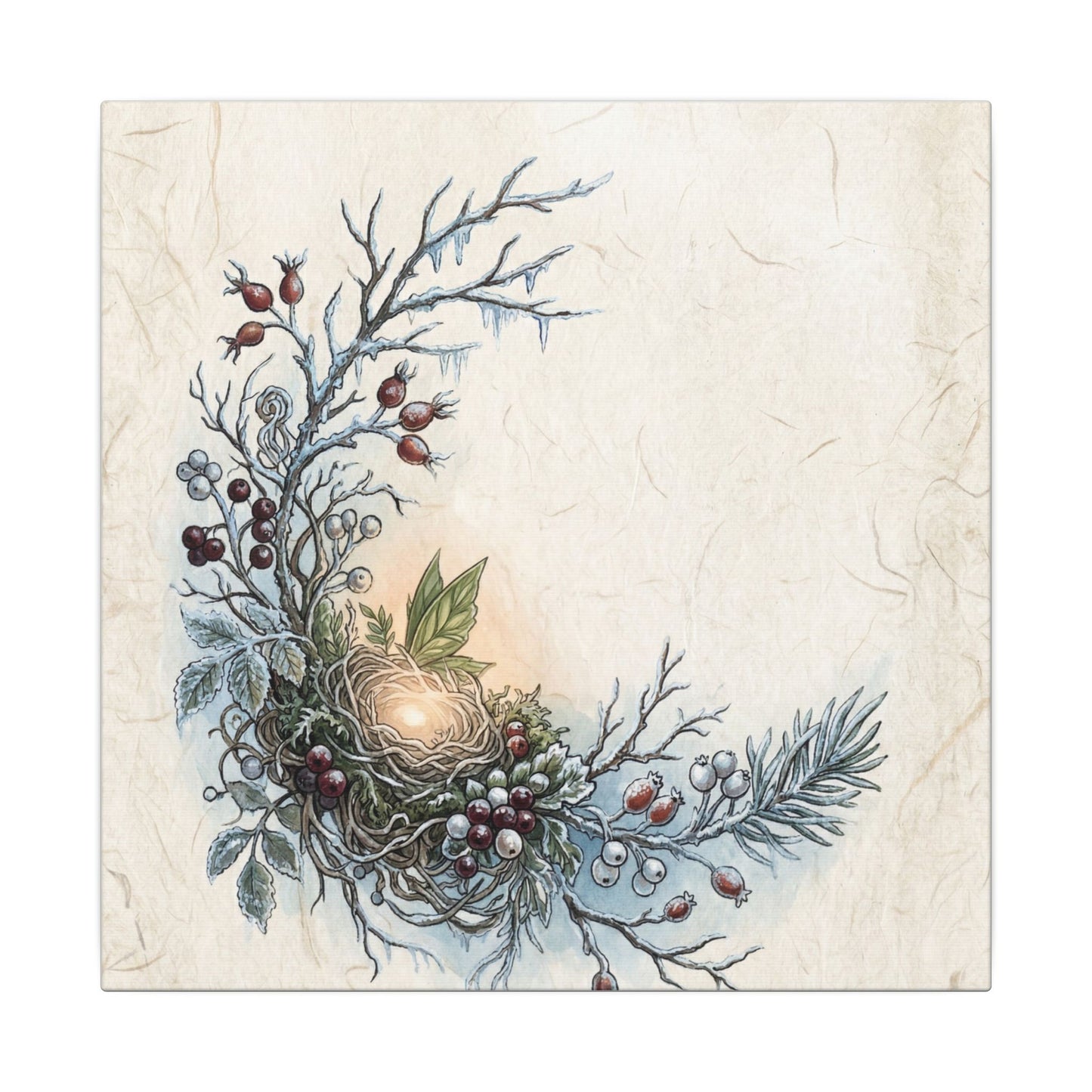 Winter Shoji Screen Forest Whimsy Canvas Art | Enchanting Decor