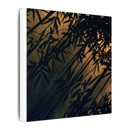 Sophisticated Shadow Play Canvas Art - Shadow Zen Dark Japandi
