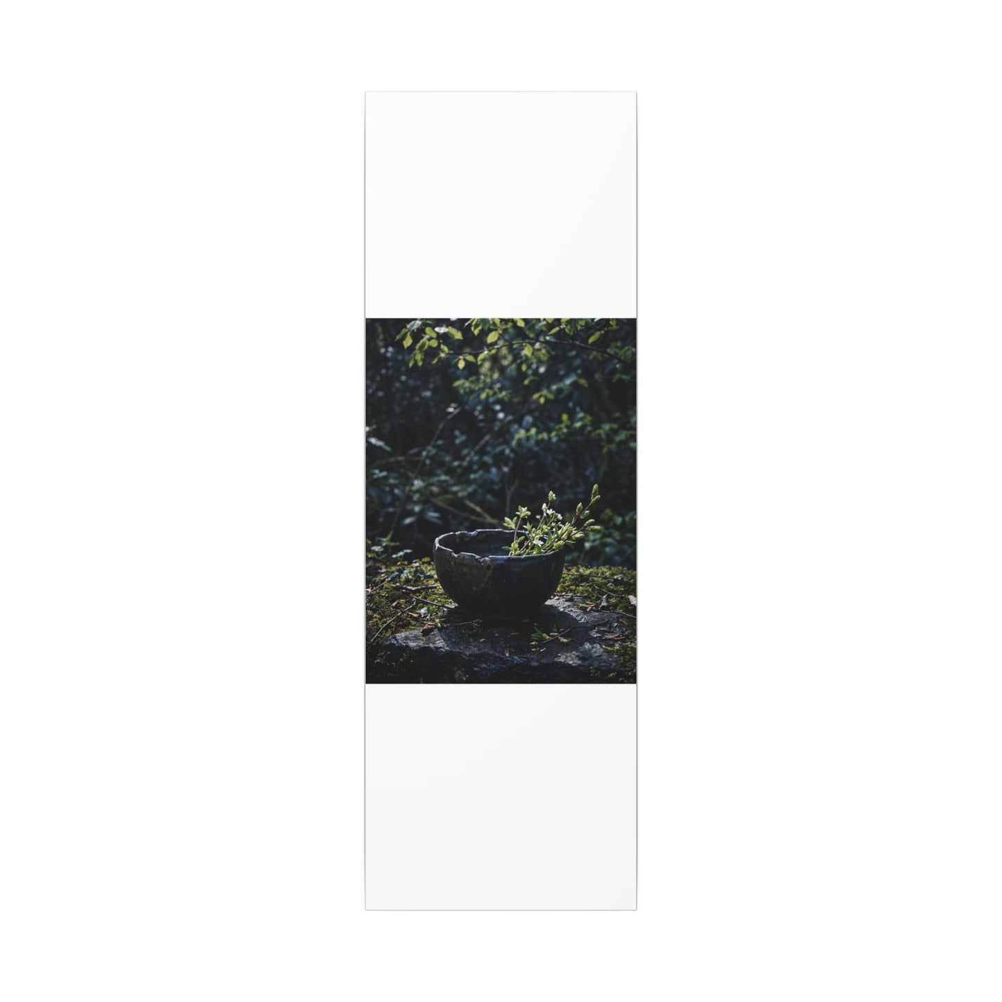 Dappled Ceramic Bowl Canvas Art - Dark Japandi Datsuzoku