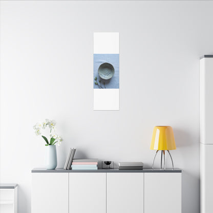 Spring Ceramic Bowl Minimal Line Canvas Art | Warm Decor