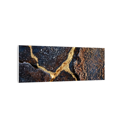 Winter Rust Patina Gold Vein Canvas Art | Resilient Decor