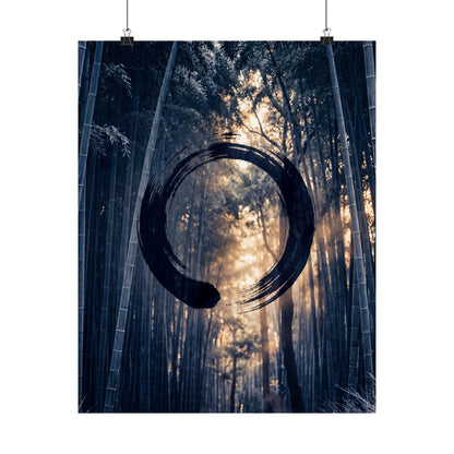 Golden Hour Bamboo Grove Wall Art Print - Zen Shibui Art Print
