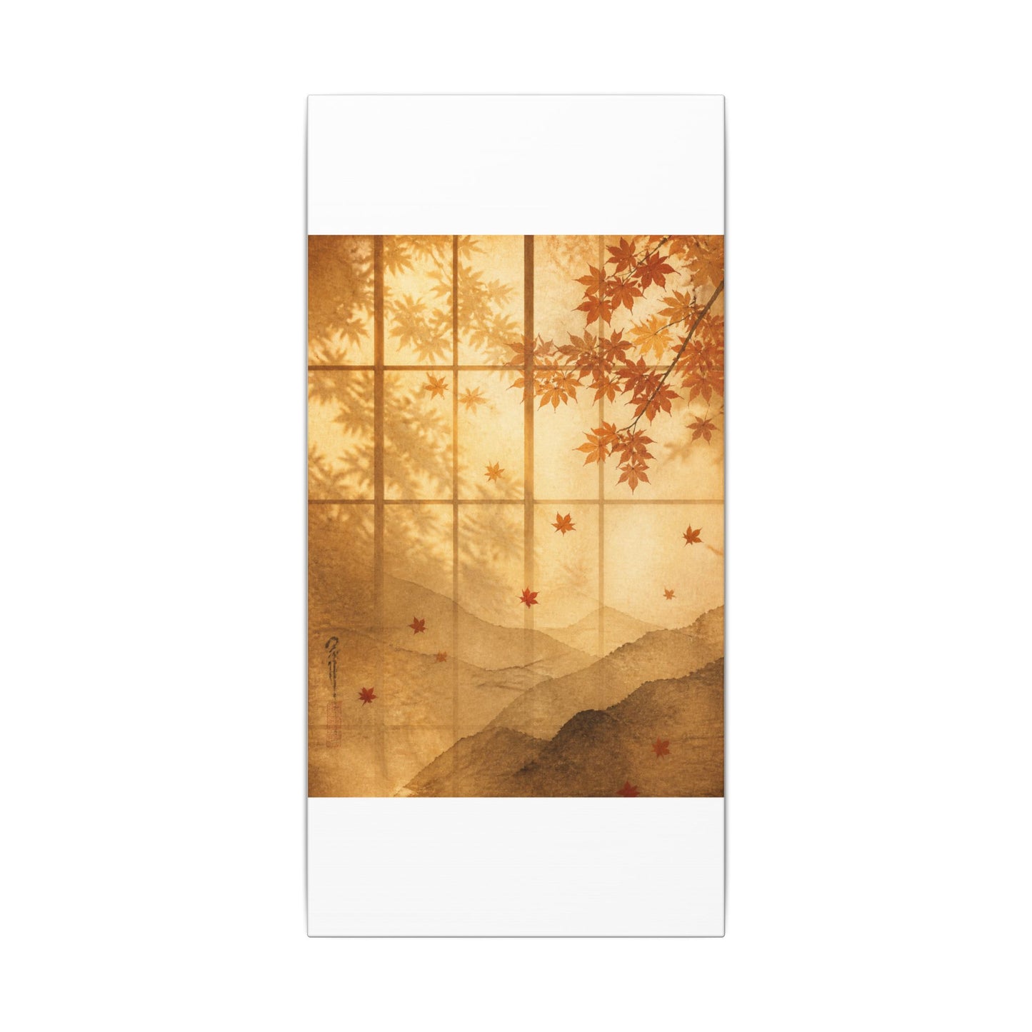 Shoji Screen Texture Canvas Art | Earthy Japandi Art
