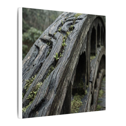Overcast Wooden Bridge Canvas Art - Japandi Kanso