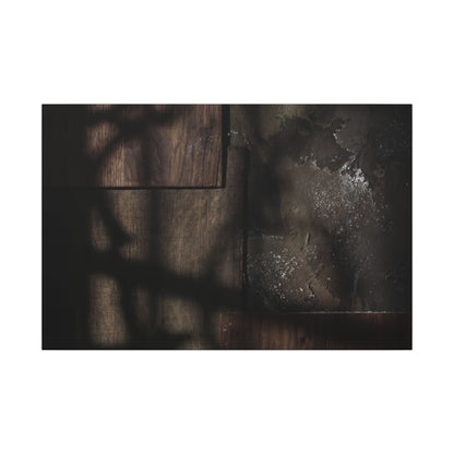 Dark Japandi Shadow Play in Candlelight | Dark Texture Canvas Art