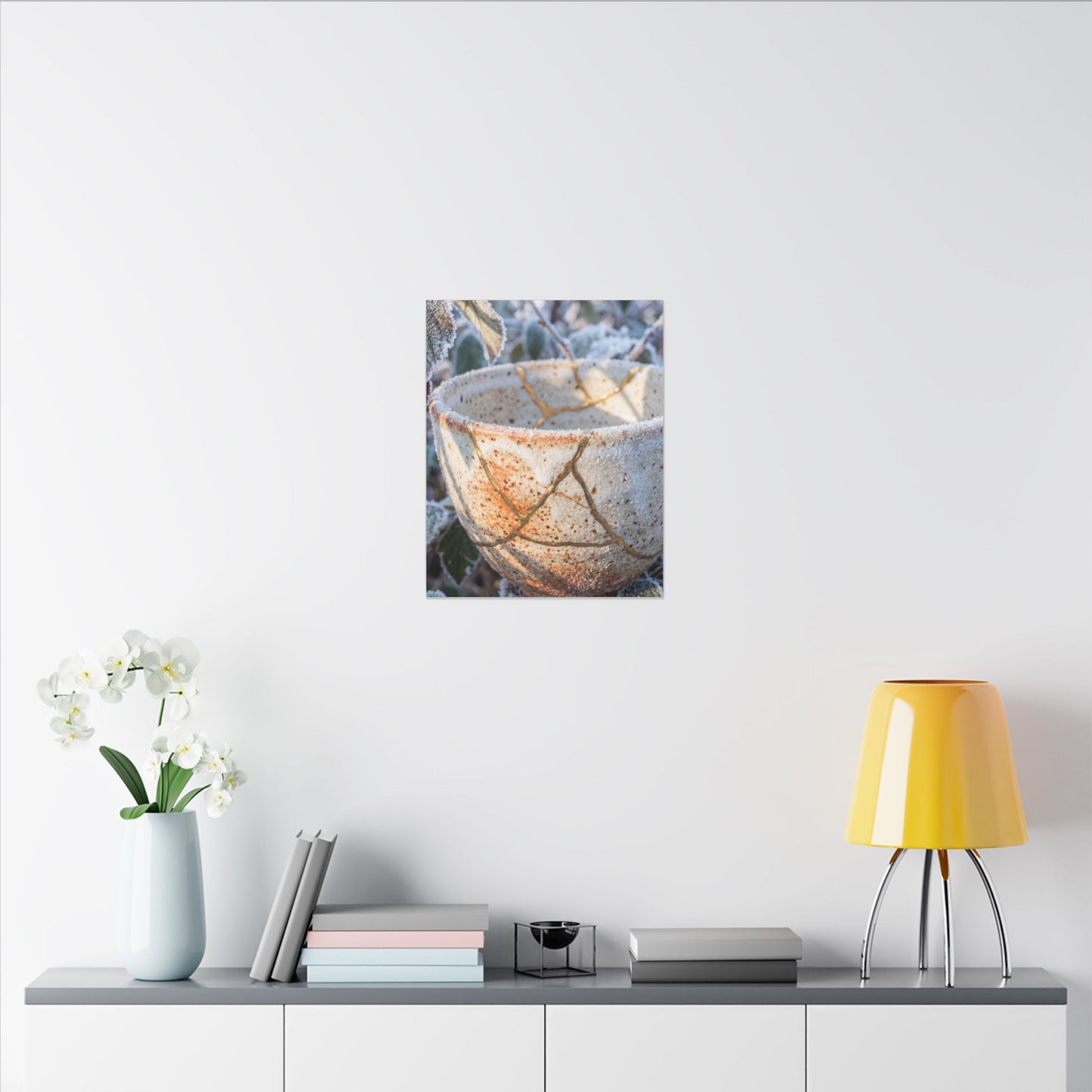 Resilient Ceramic Bowl Canvas Art - Gold Vein Kintsugi
