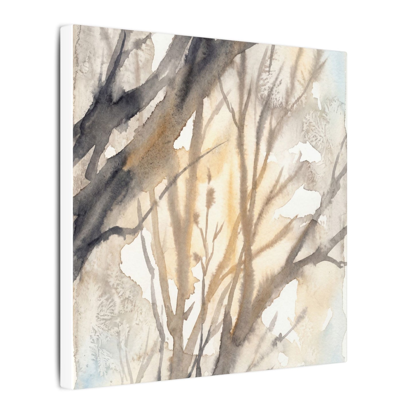 Ma Shadow Play Canvas Art - Japandi Watercolor