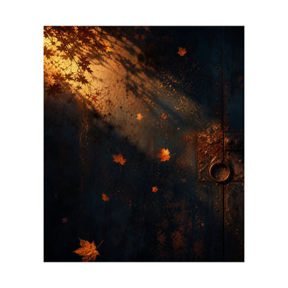 Rust Patina Wall Art Print | Autumn Dark Japandi Shadow Zen Art