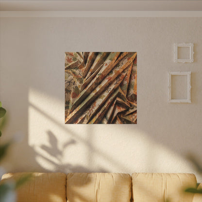 Paper Fold Autumn Canvas Art | Japandi Earthy Design