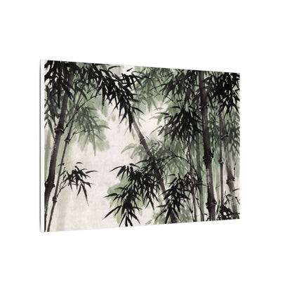 Zen Bamboo Grove in Overcast | Sumi E Canvas Art