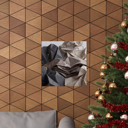 Paper Fold Texture Wall Art Print | Earthy Japandi Art