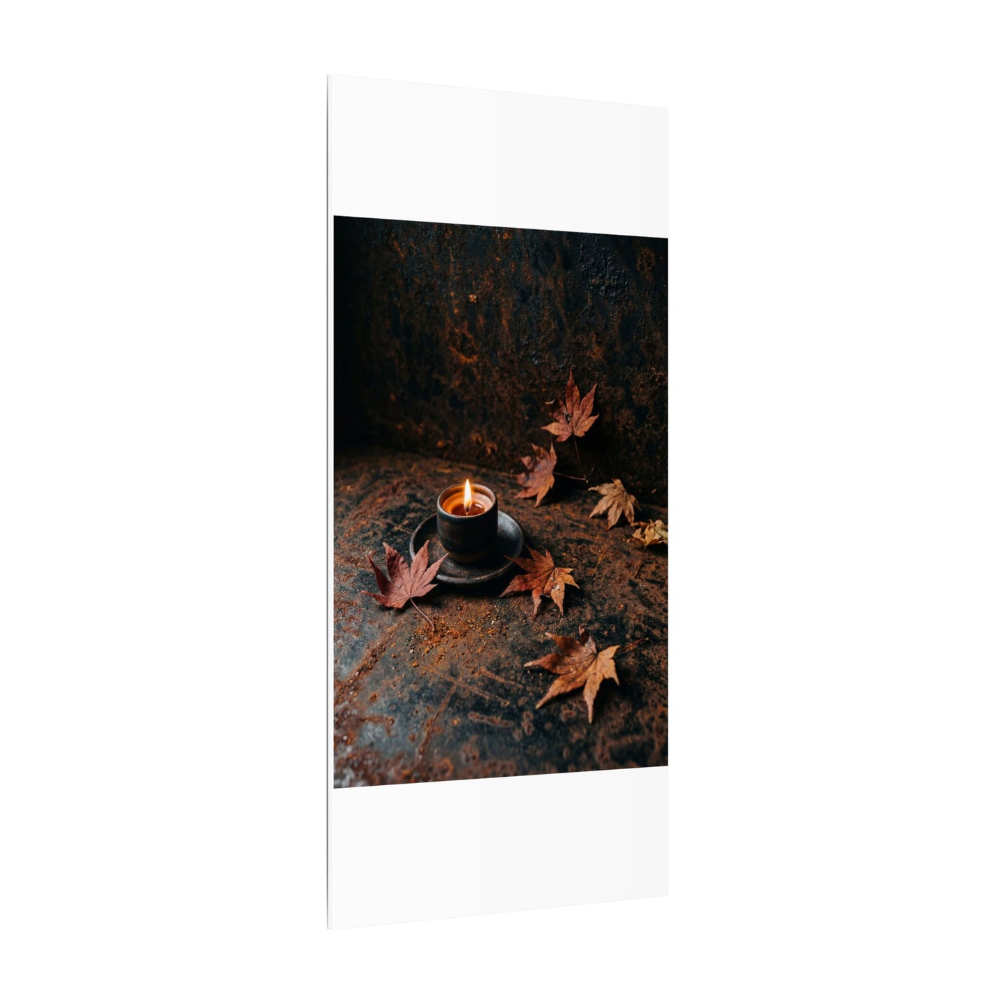 Autumn Rust Patina Shadow Zen Canvas Art | Sophisticated Decor
