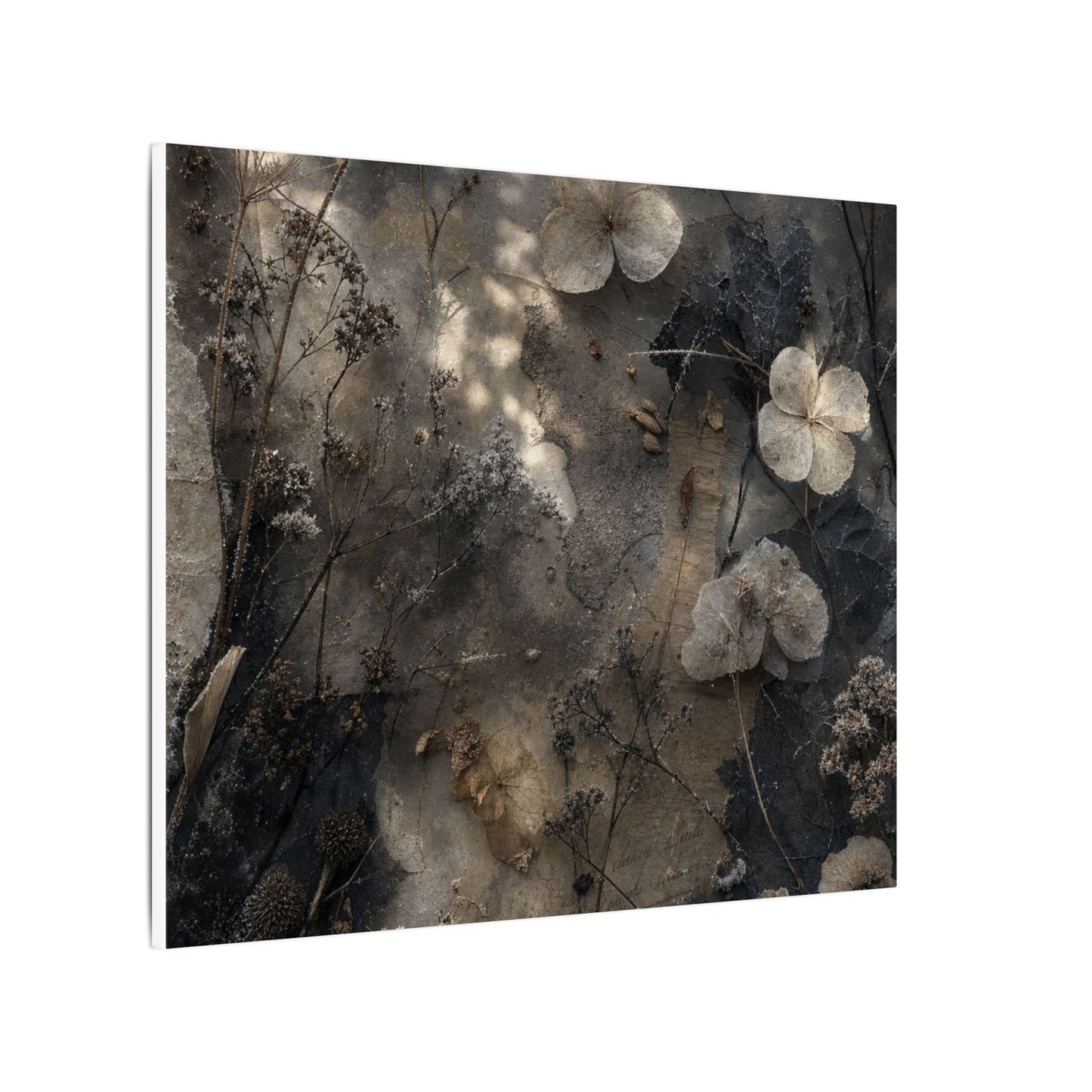 Winter Dried Flowers Texture Canvas Art | Elegant Decor