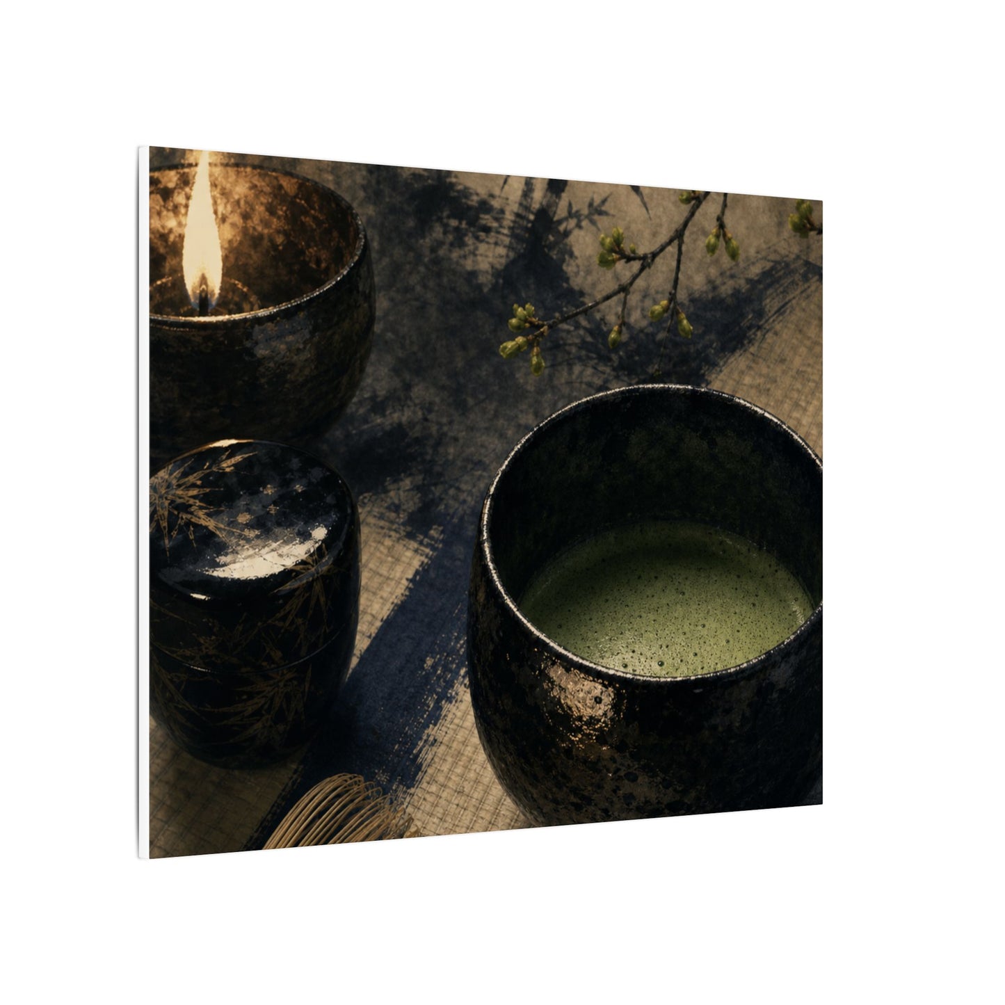 Ma Tea Ceremony Canvas Art - Zen Sumi E