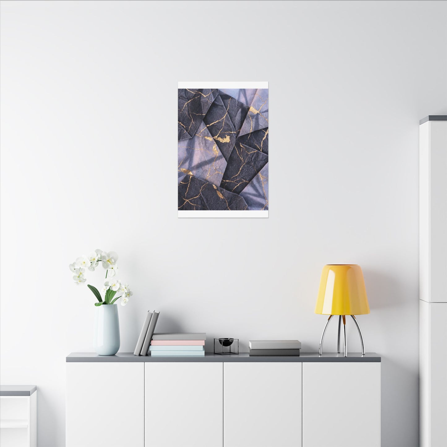 Seijaku Paper Fold Canvas Art - Kintsugi Gold Vein