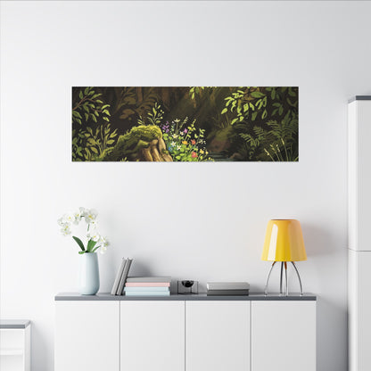 Tea Ceremony Spring Canvas Art | Kintsugi Philosophical Design